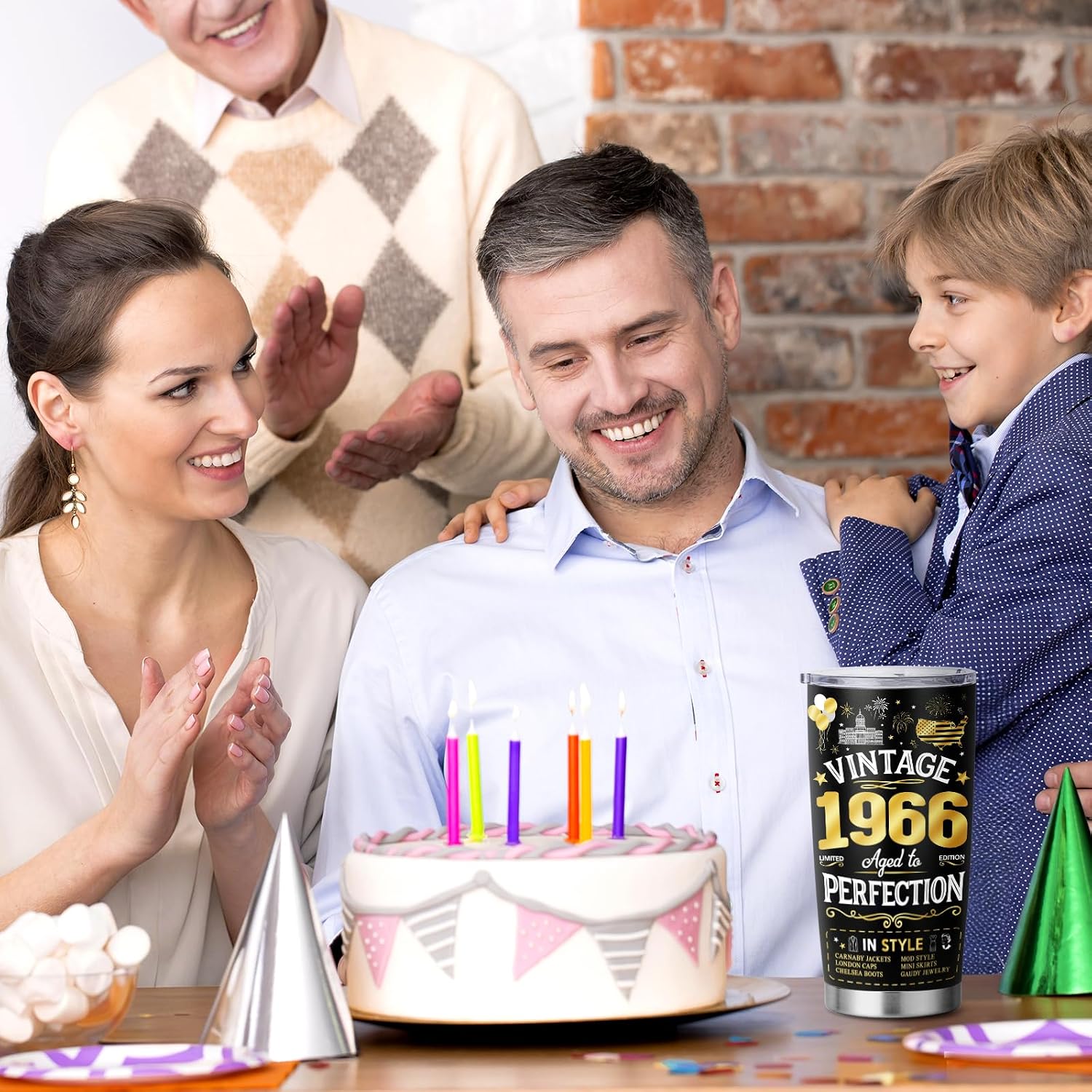 Ashenby 60th Birthday Gifts for Men Women - 1966 60th Birthday Decorations Gifts For Him Her - 60 Year Old Birthday Gift for Men Women Turning 60 Gift