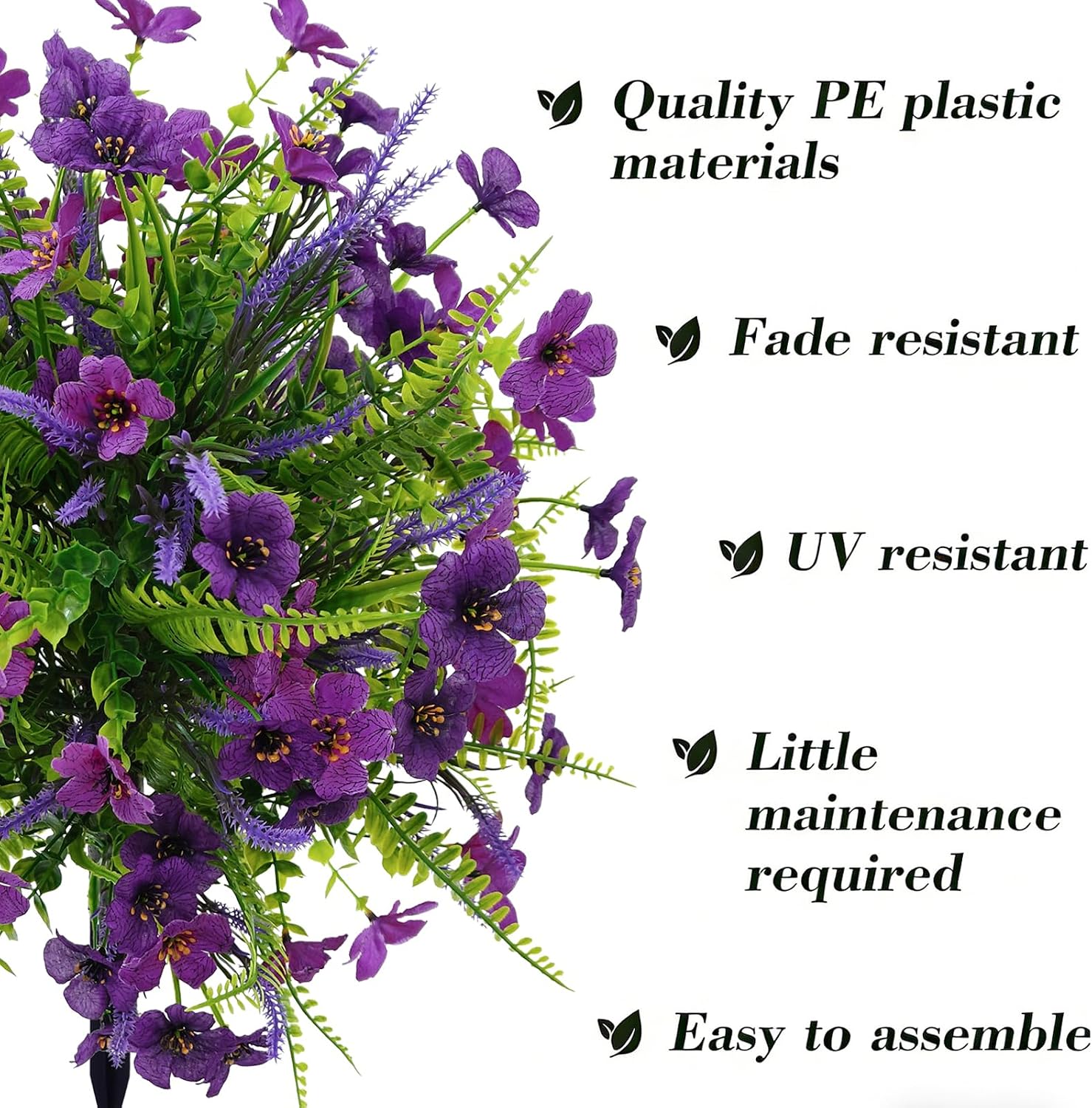Barleyfield 2 Pack 24" Fall Artificial Mums Topiary Balls with Ground Stakes, 16 ounces