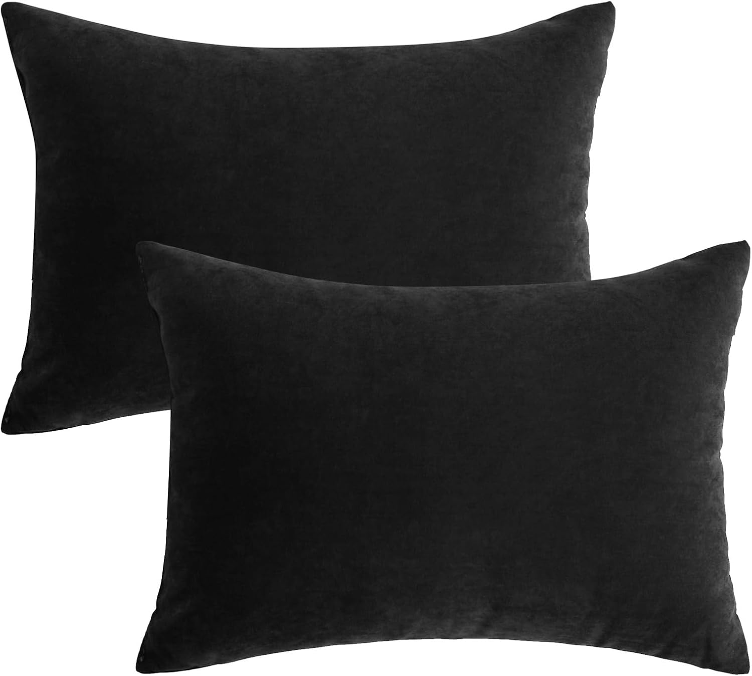 Ashenby 2 Pcs Small Pillow Down Alternative Memory Foam, 11"x7", Black, 5.76 ounces