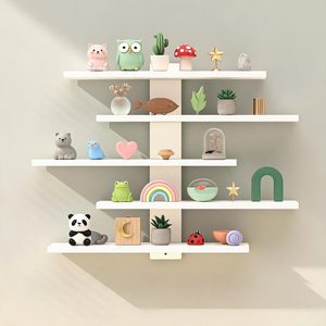 Copperlyn COZYLYN 5-Tier Trinket Shelf, Wall Display Shelf for Collectibles White, 1.1 pounds, 14.57 x 2.36 x 14.57 inches