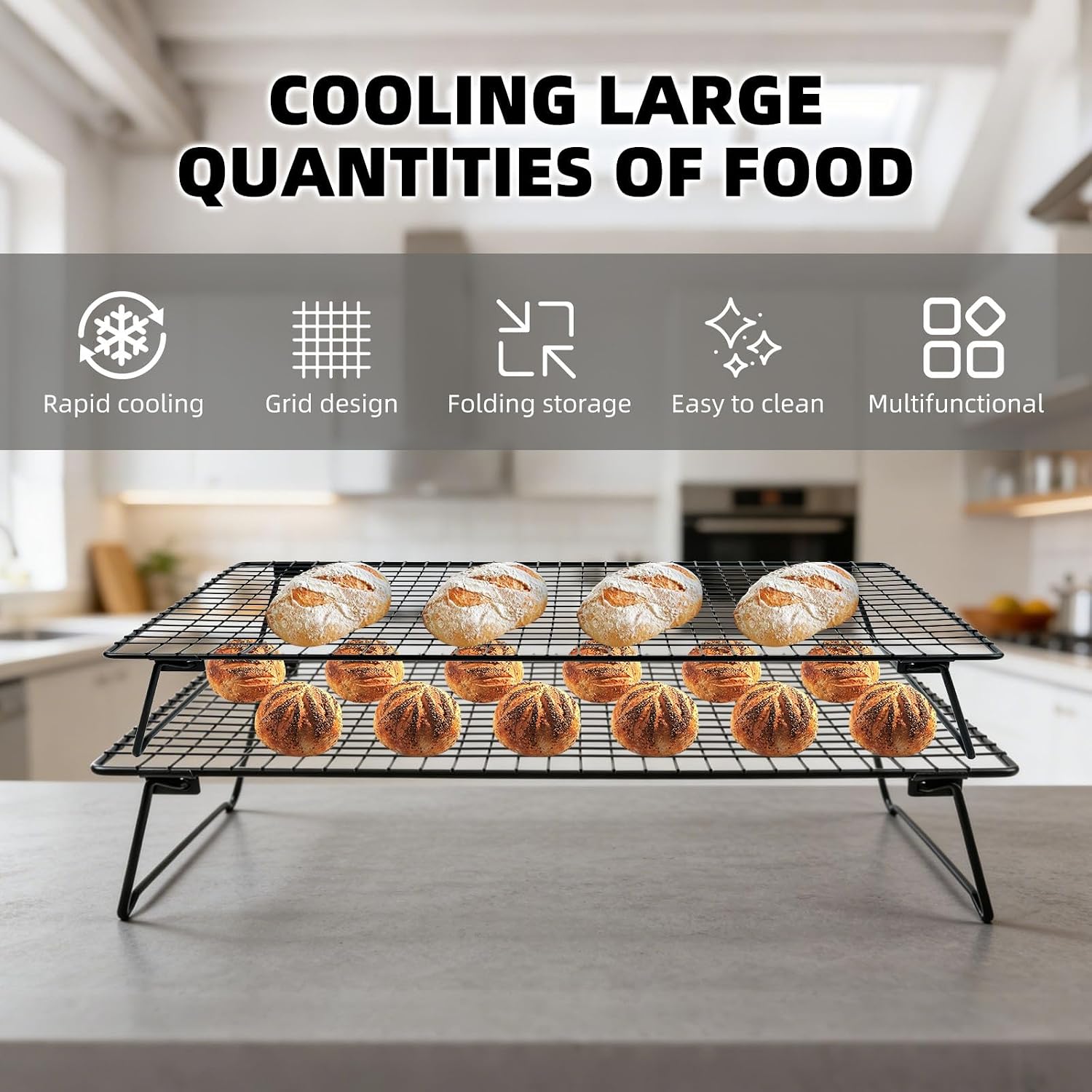 Barleyfield Sourdough Cooling Rack, Heavy Duty Cooling Rack for Sourdough, 15.5 ounces