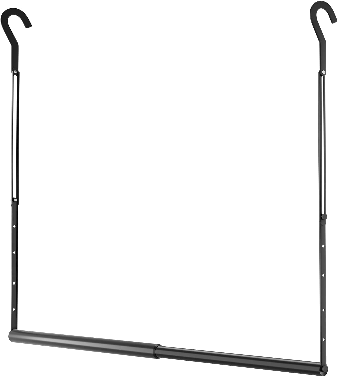 Tanglewick Hanging Closet Rod Extenders Adjustable Width & Height 1Pack Black