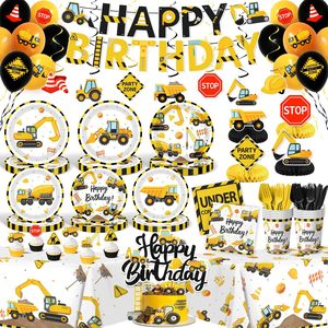 VelloHome Construction Birthday Party Supplies, Yellow