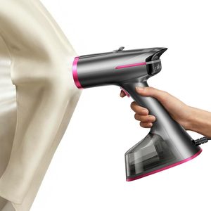 KitchNova Vacuum Steamer for Clothes, 2 in 1 Handheld Steam Iron with Suction, 2.3 pounds, Rose Red