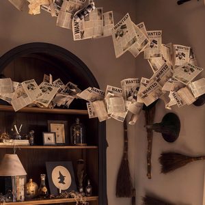 Ashenby 20 Pcs Magical Wizard Party Decor Hanging Newspaper Ornaments
