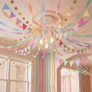 Ashenby 14 Pcs Pastel Party Decorations Set for Fancy Birthday Party, 15.52 ounces, 82 ft