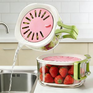 Aldernest 2-Pack Plastic Colander Strainer with Adjustable Vent Lid
