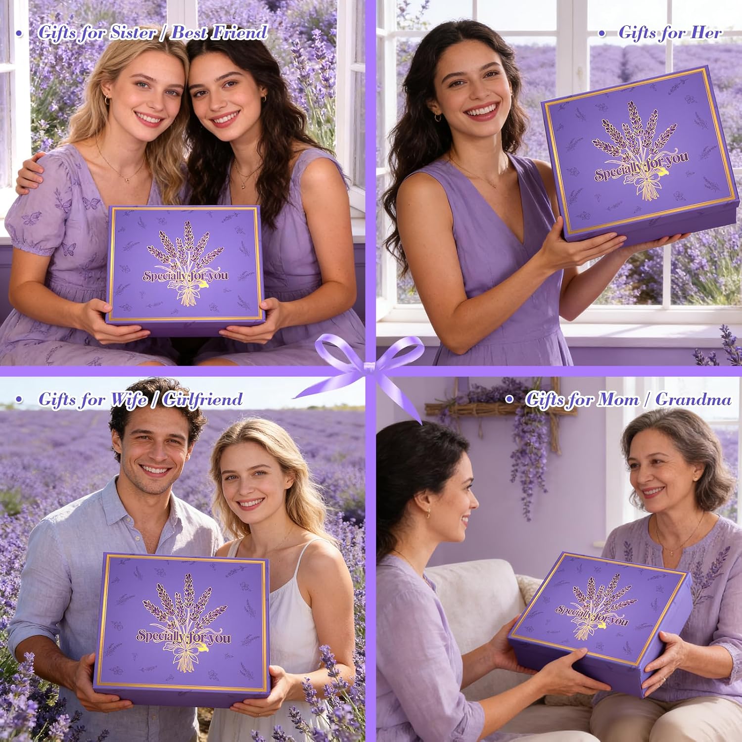Ashenby Birthday Gifts for Women Lavender, Self Care Gift, Spa Gift Baskets for Women