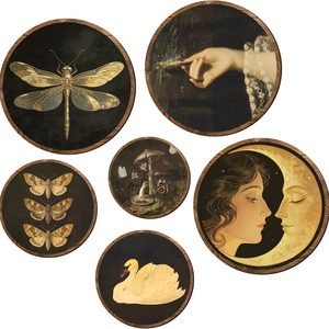 Brackenly Dark Academia Decor, Vintage Butterfly Wall Art, Moody Cottagecore, Set of 3 Sizes