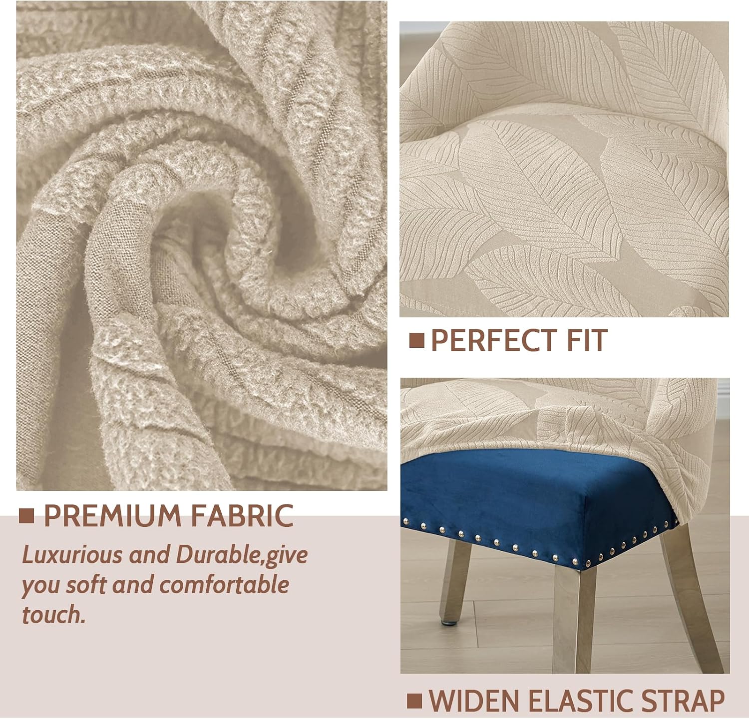 Barleyfield Wingback Side Chair Cover Stretch Dining Chair Covers Slipcovers Accent Chair Cover Slipcover with Arm Washable Upholstered Arm Dining