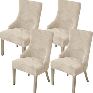 Barleyfield Wingback Side Chair Cover Stretch Dining Chair Covers Slipcovers Accent Chair Cover Slipcover with Arm Washable Upholstered Arm Dining