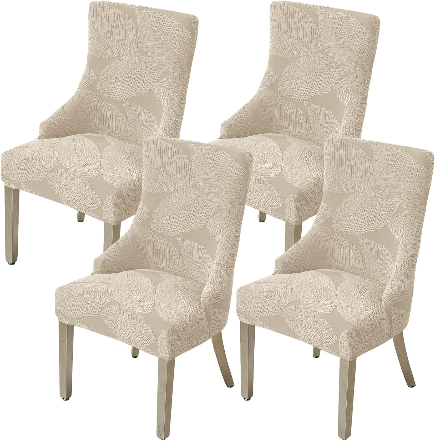 Barleyfield Wingback Side Chair Cover Stretch Dining Chair Covers Slipcovers Accent Chair Cover Slipcover with Arm Washable Upholstered Arm Dining