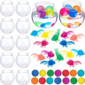 Aldernest 12 Set 16 oz Fish Bowl Table Tennis Carnival Game, bright color, 14 Count
