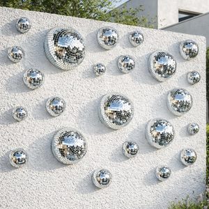 Ashenby 16 Pcs Half Disco Ball Wall Decor, Retro Wall Art, 4 | 2.36 Inch