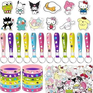 VelloHome 86Pcs Kitty Birthday Party Supplies, Red, Blue