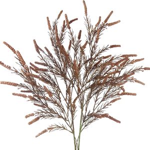 Aldernest 2 Pcs Faux Fall Floral Stems Artificial Twigs and Branches for Vases Fall Decor 43.3" Brown Fake Greenery Stems for Vase Filler Home Table