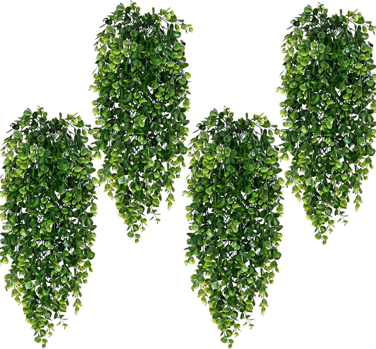 Aldernest 4Pcs Fake Hanging Plants 30 Inch Artificial Plants Fake Vines Greenery