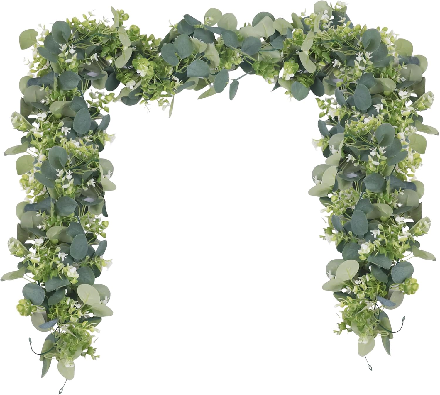 Aldernest 2 Pack Eucalyptus Garland 6 FT Lush Artificial Greenery Faux Vines, 15.84 ounces