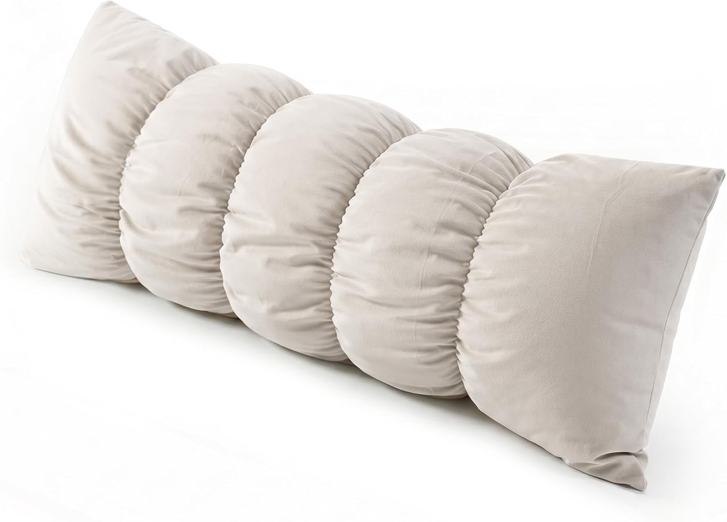 Aldernest Body Pillow for Side Sleepers, Long Pillow, 39 Inch, Misty White, 39"*15.7"