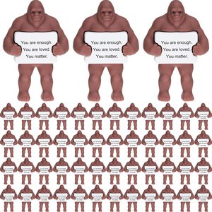 Quillstone 50 Pcs Mini Bigfoot Figurine Bulk Big Foot Statue, Heartwarming, Brown