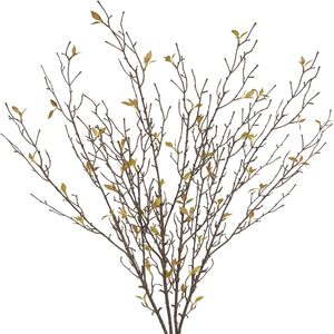 Aldernest 4 Pcs Faux Greenery Branches Fall Fake Twigs and Branches for Vases 31.5 Inch Brown Artificial Greenery Stems for Vase Filler Autumn Home