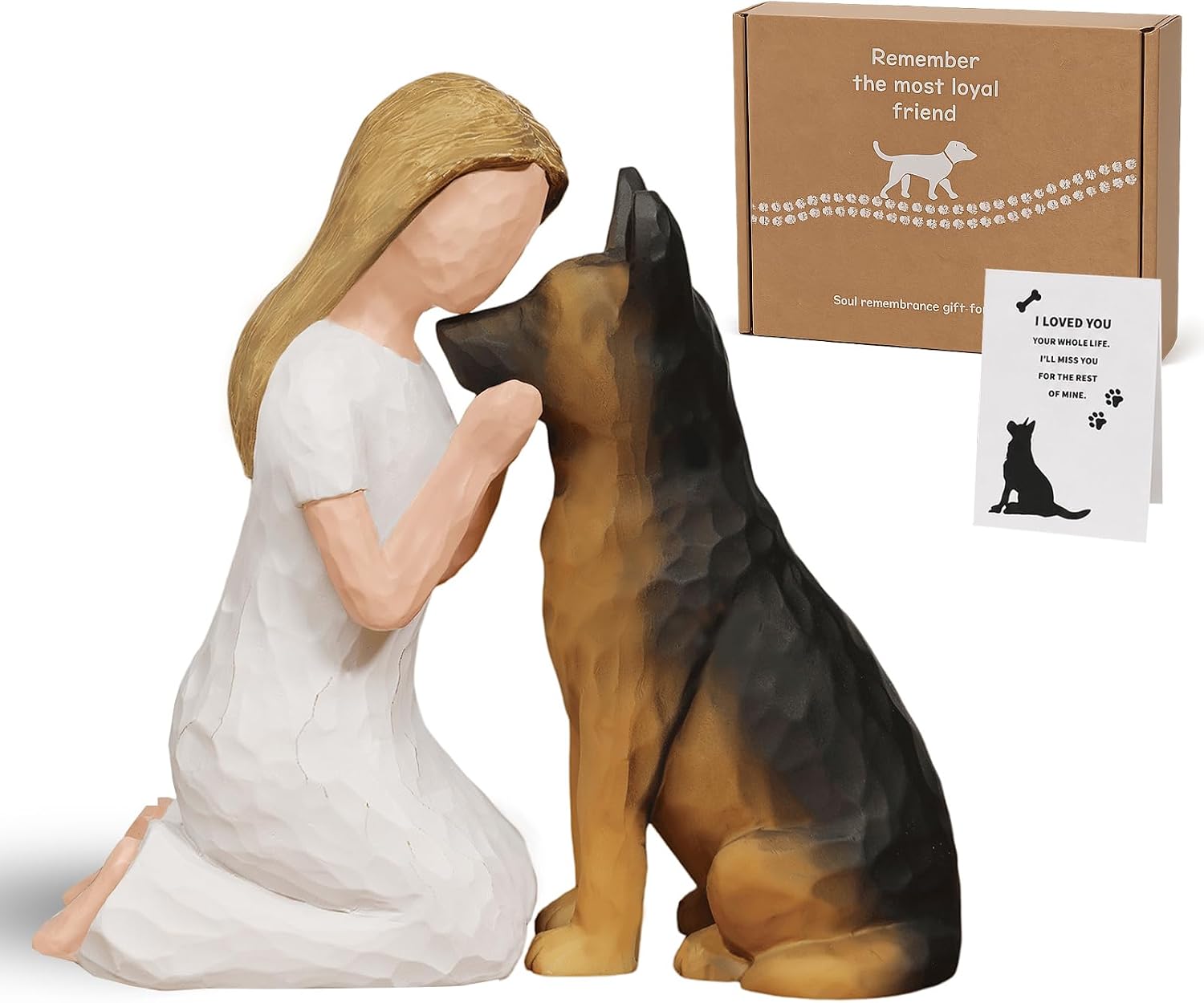 CozyWick German Shepherd Memorial Gift for Loss of a Dog, Dog Lovers Gifts for Women, Dark Brown, 8.64 Count