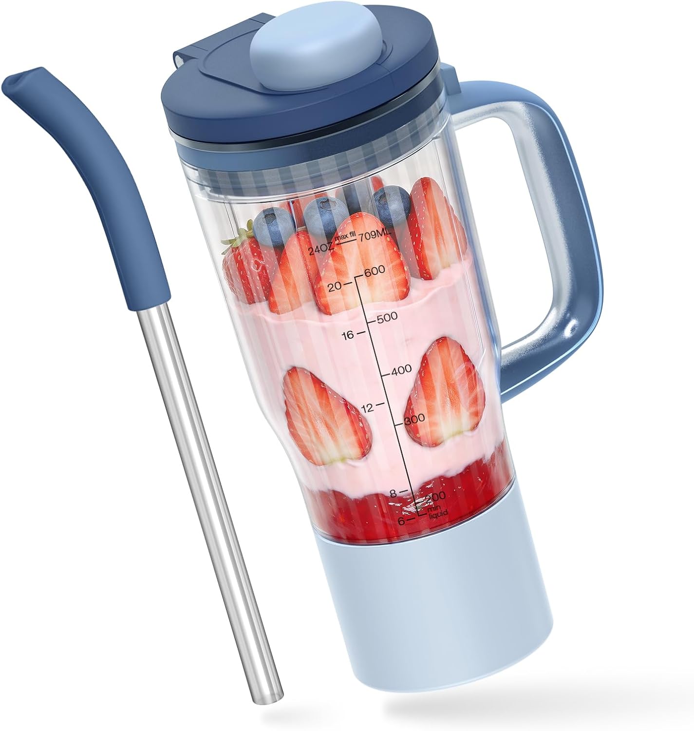 Aldernest 26oz Blender Cup Replacement for Ninja BlendBOSS Blender, Blue