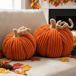 VelloHome Fall Pumpkin Pillows Set of 2, 12.6x8.7 inch & 9x7.1 inch