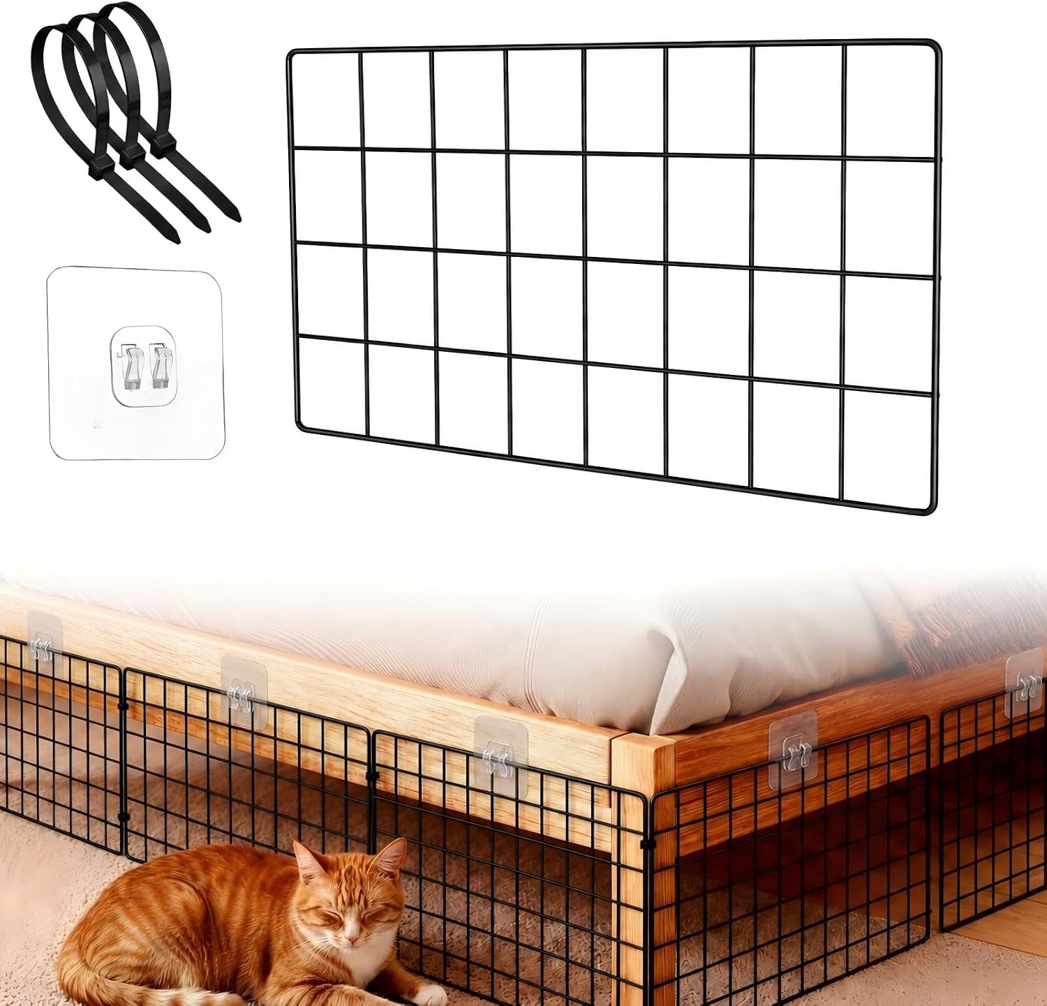 Ashenby 12 Pack Black Under Bed Blocker for Pets Metal Under Couch Blocker 16" L x 7.9" H Sofa Couch Barriers for Dogs Pets Cats Toys Items with 49