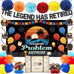 Ashenby Vintage Colorful Retirement Party Decorations for Men Women