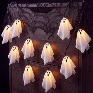 Birchmont Halloween Ghost String Lights, 8.5FT 10 LED Plug-in Halloween Lights, Ghost Lights
