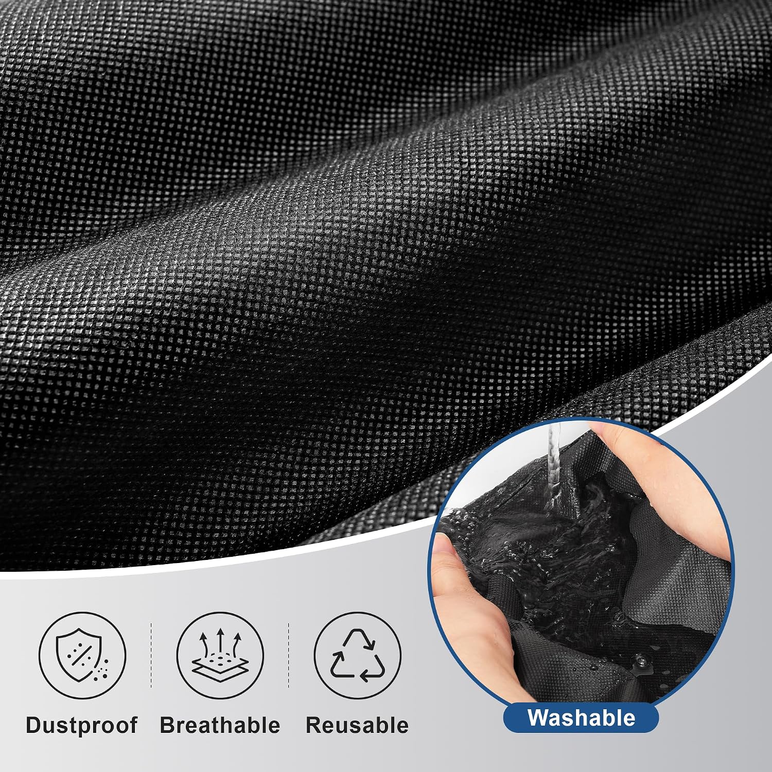 Ashenby 43" Suit Bags with Shoe Storage for Closet Storage and Travel, Black