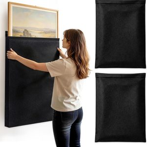 Ashenby 40" x 30" Felt Picture Frame Moving Bag, Black