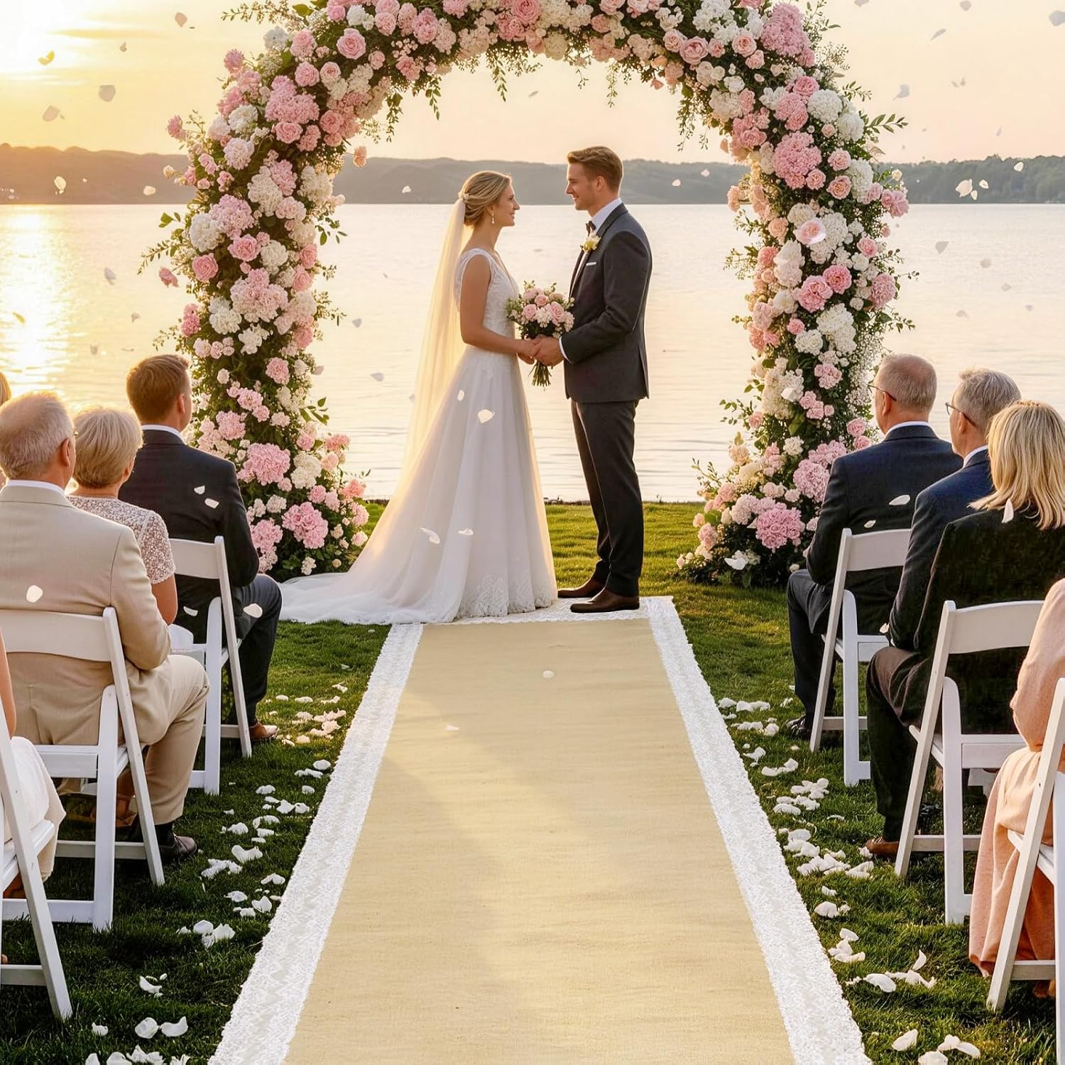 Ashenby 3 ft x 20 ft Burlap Aisle Runner for Wedding, 60 Square Feet