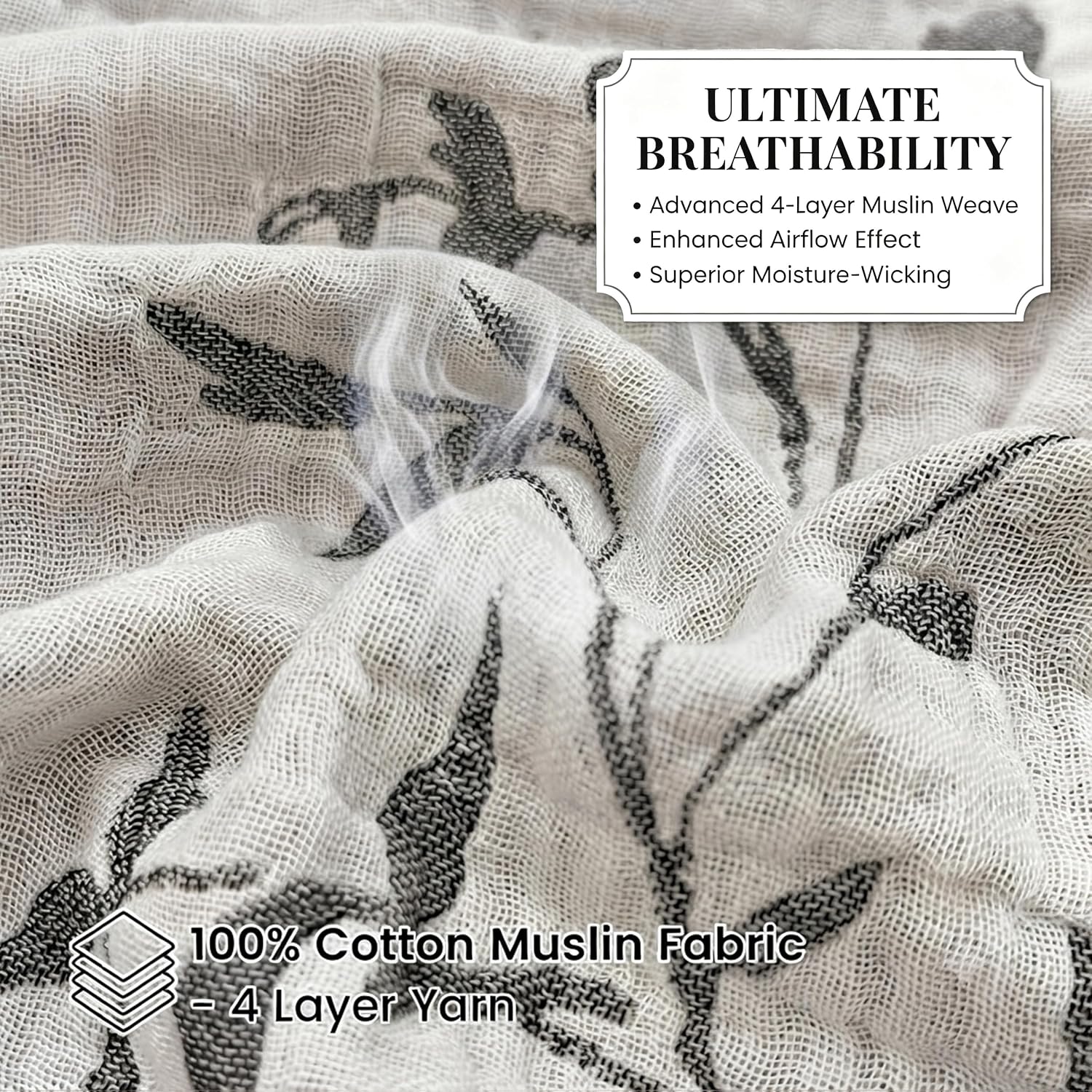 Aldernest 100% Cotton Throw Blanket with Tassels, Lightgray
