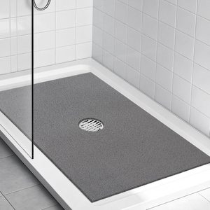 Aldernest Non Slip Shower Mats for Inside Shower, 32" x 20" (Rectangular), Gray