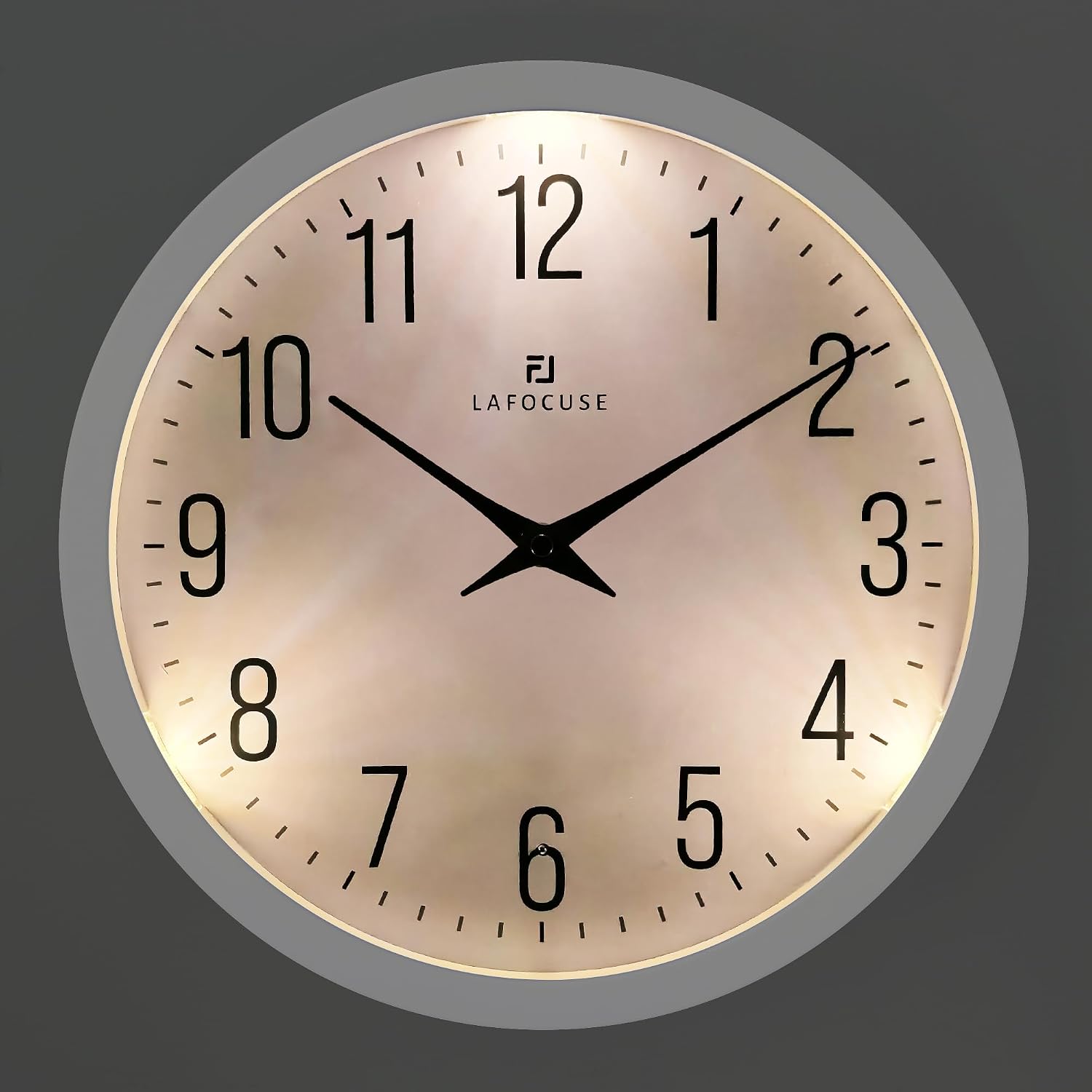 Ashenby 12 Inch Glow in the Dark Wall Clock Lighted Battery Operated White, Diameter: 12"(30 cm)