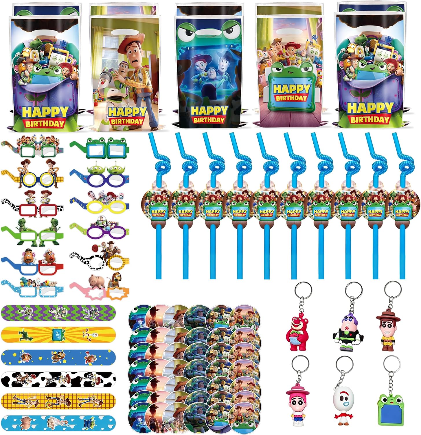Aldernest Toy Theme Story Party Supplies, Birthday Party Decorations Include Gift Bag