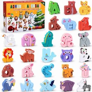 Aldernest Advent Calendar ABC Animal Alphabet Matching Toddler Learning Toy