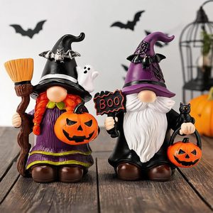 Birchmont Halloween Gnomes | Resin Halloween Decorations for Indoor Tabletop Decor