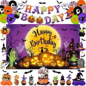Aldernest Colorful Halloween Birthday Decorations for Kids, Cute Halloween Decor