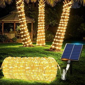 Tanglewick Solar Rope Lights Outdoor Waterproof, 8 ounces, Warm White