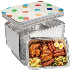 Tanglewick Aluminum Pans with Lids Tin Foil Pans with Lids, 2.18 pounds
