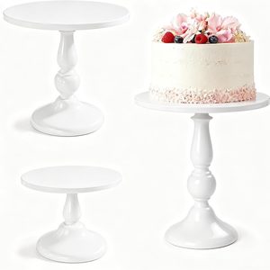 Aldernest 3 Pack Cake Stand Set, 3.2 pounds, White