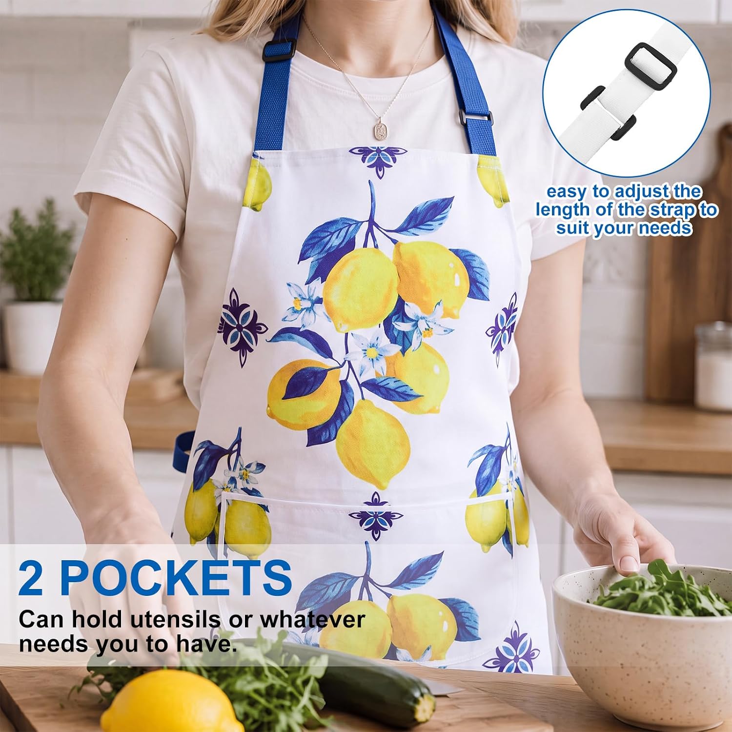Ashenby 4 Pcs Italian Amalfi Coast Lemons Apron Gifts