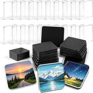 Aldernest DIY Fridge Magnet Making Kit-50 Sets, 0.05 kg, 2 inches, White
