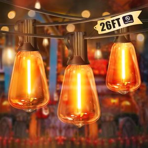 Lintonhome Orange Outdoor halloween String Lights, 13 Count