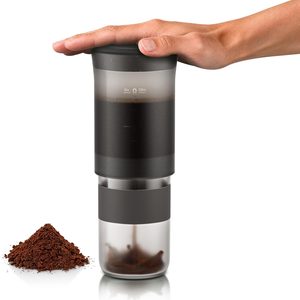 Aldernest Prestina French Press Coffee Maker, Allin-one, Coal Black