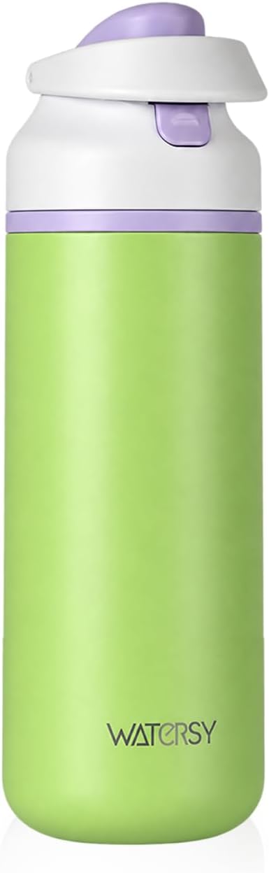 Aldernest Bottle, Leakproof Insulated Bottle, Keep Cold 24h, BPA-Free, 21oz, Green