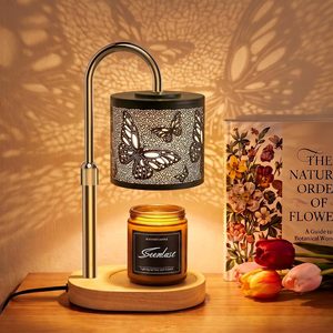 Tanglewick Butterfly Candle Warmer Lamp with Dimmer Adjustable Height, Butterfly-black